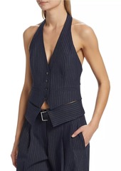 A.L.C. Pin-Stripe Halter Vest