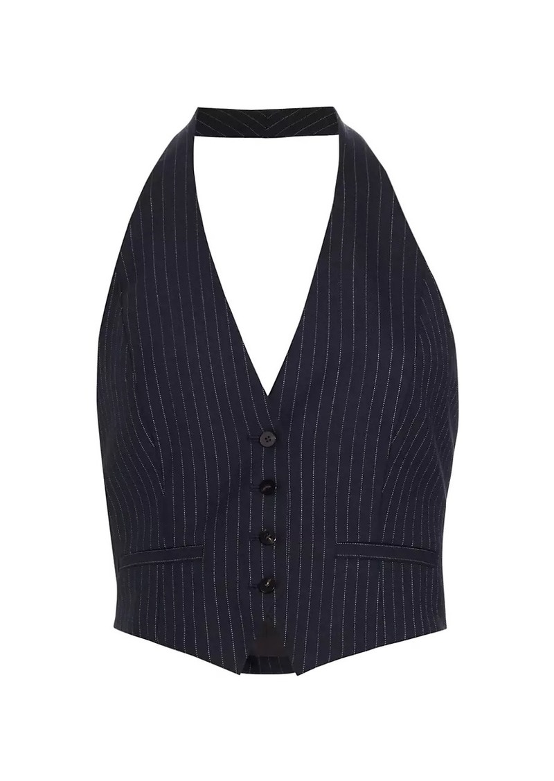 A.L.C. Pin-Stripe Halter Vest