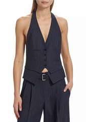 A.L.C. Pin-Stripe Halter Vest