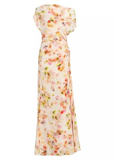 A.L.C. Poppy Shirred Stretch Silk Gown