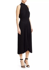 A.L.C. Renzo Plissé Halter Midi Dress