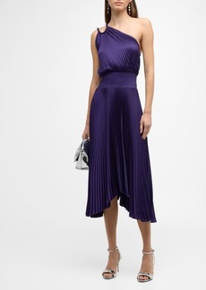 A.L.C. Ruby Pleated One-Shoulder Dress