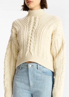 A.L.C. Shelby Cable Knit Sweater In Natural