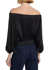 A.L.C. Sienna Pleated Off-The-Shoulder Blouse