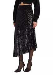 A.L.C. Tori Sequined Pleated Midi-Skirt