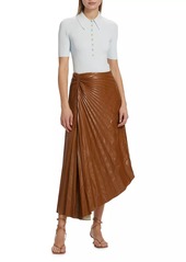 A.L.C. Tracy Faux-Leather Pleated Maxi Skirt