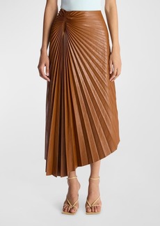 A.L.C. Tracy Pleated High-Low Midi Skirt