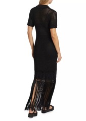 A.L.C. Valerie Crochet Fringe Maxi Dress