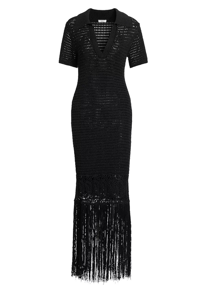 A.L.C. Valerie Crochet Fringe Maxi Dress