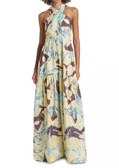 A.L.C. Veronica Abstract Halter Maxi Dress