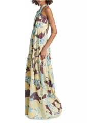 A.L.C. Veronica Abstract Halter Maxi Dress