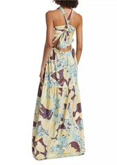 A.L.C. Veronica Abstract Halter Maxi Dress