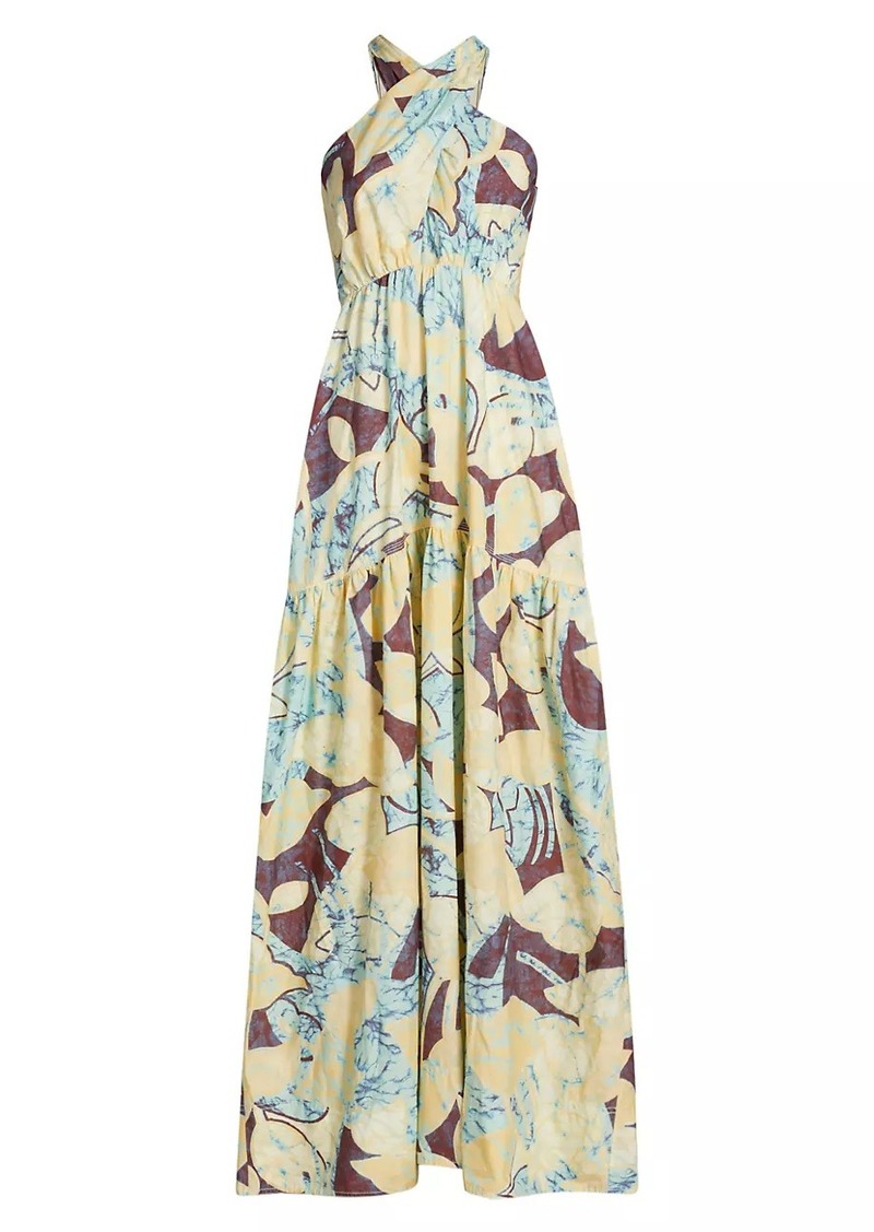 A.L.C. Veronica Abstract Halter Maxi Dress