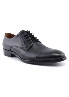 ALDO Knaggs Cap Toe Leather Derby in Jet Black Leather Smooth at Nordstrom Rack