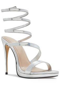 Aldo Women's Kat Leg-Wrap Platform Dress Sandals - Metallic Silver