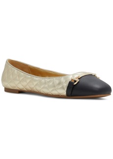 Aldo Women's Leanne Quilted Hardware Slip-On Ballerina Flats - Gold Quilted