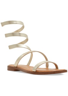 Aldo Women's Spinella Strappy Ankle-Wrap Flat Sandals - Gold Metallic