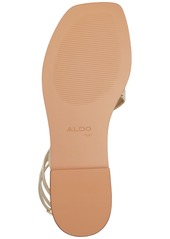 Aldo Women's Spinella Strappy Ankle-Wrap Flat Sandals - Gold Metallic