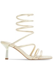 Aldo Women's Twirly Strappy Ankle-Wrap Dress Sandals - Gold Snake Emblem