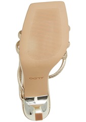 Aldo Women's Twirly Strappy Ankle-Wrap Dress Sandals - Gold Snake Emblem