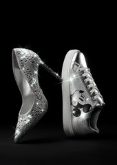 Aldo X Disney D100 Rhinestone & Graphic Sneakers - Metallic Silver