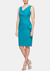 Alex Evenings Compression Embellished Ruched Sheath Dress - Summer Plum