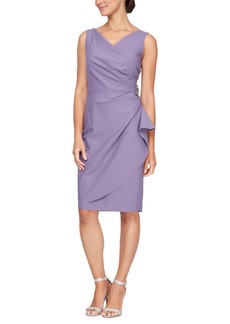Alex Evenings Compression Embellished Ruched Sheath Dress - Icy Orchid
