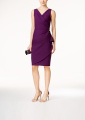 Alex Evenings Compression Embellished Ruched Sheath Dress - Summer Plum