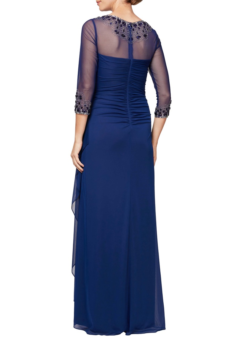 alex evenings embellished a line gown