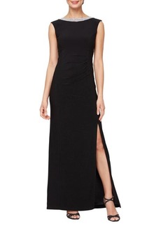 Alex Evenings Embellished Neck Gown