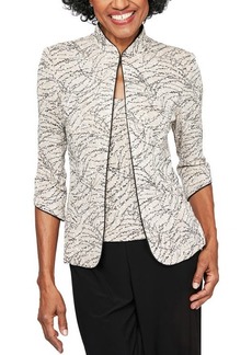 Alex Evenings Foiled Print Twinset in Beige at Nordstrom
