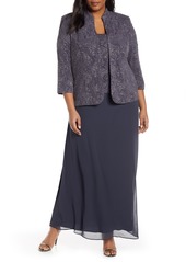 Alex Evenings Mock Two-Piece Gown with Jacket (Plus Size)