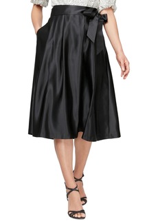 Alex Evenings Petite Ponte Midi Ball Gown Skirt - Black
