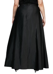 Alex Evenings Plus Size Satin Ball Gown Skirt - Black