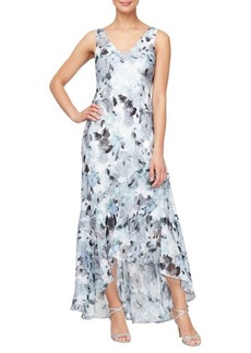 Alex Evenings Print Sleeveless Gown with Jacket
