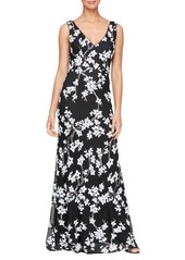 Alex Evenings Sequin Floral Gown