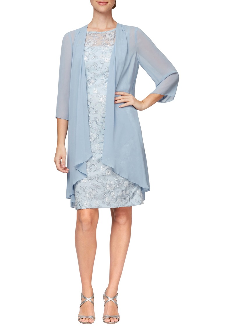 chiffon jacket dress