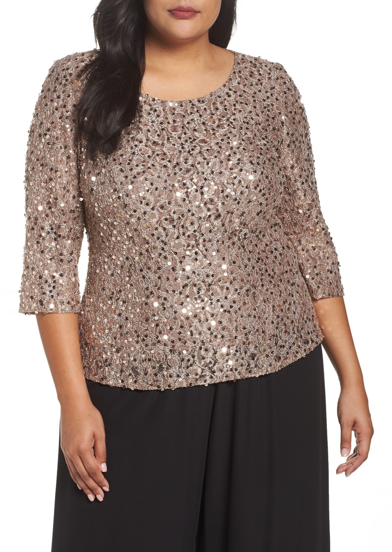 plus size glitter top