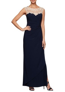 Alex Evenings Side Ruched Gown