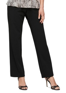 Alex Evenings Slim Leg Crepe Pants - Black