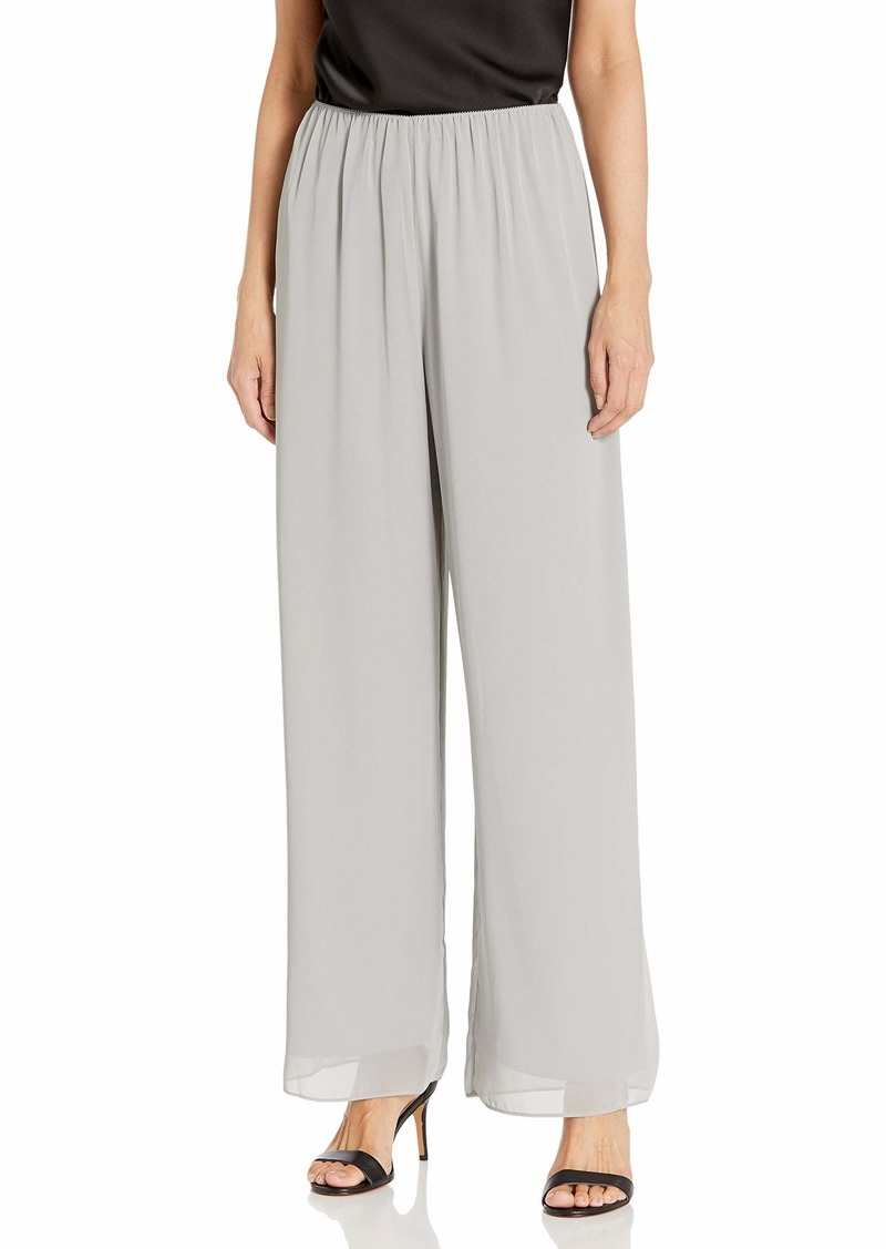 Alex Evenings womens Wide Leg Chiffon (Petite Regular Plus Sizes) Dress Pants  Basic  US