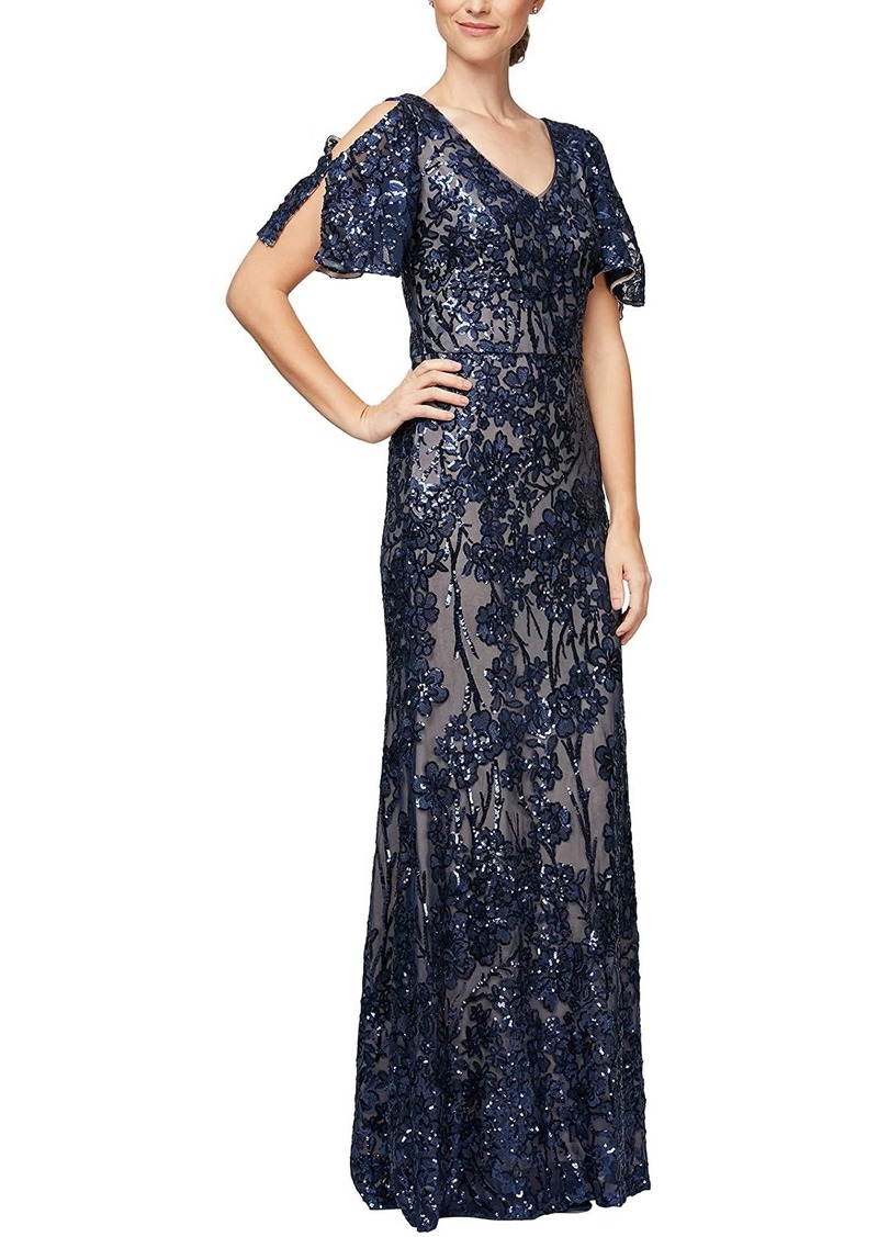 Alex Evenings Women's Long Sequin Dress