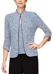 Alex Evenings womens Mandarin Neck Twinset Tank Top and Jacket Petite Regular Dress Shirt   US