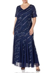 Alex Evenings Women's Plus Size Long Sequin Dress  20W