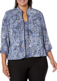  Alex Evenings Women's Plus Size Twinset Jacket and
