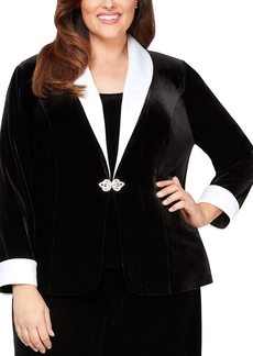Alex Evenings Women's Plus Size Twinset Jacket and Tank Top