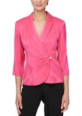 Alex Evenings Women's Side Close Blouse