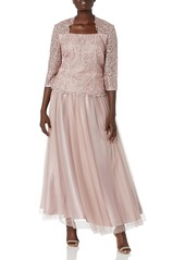 Alex Evenings Women's Two-Piece Dress with Blouse and Tulle Skirt