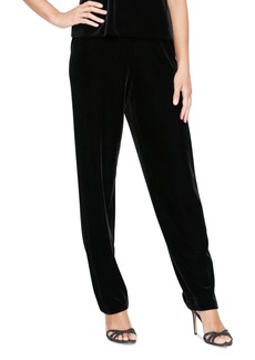 Alex Evenings Women's Velvet Slim-Leg Pants - Black