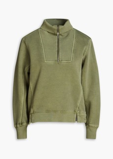 Alex Mill - Crosby cotton-fleece half-zip sweatshirt - Green - XS